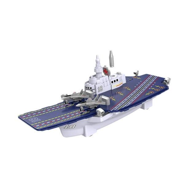 Portaaviones de juguete 4D, escaparate de simulación de de , lanzamiento de portaaviones, juguete para niños de 6 años, decoración de mesa