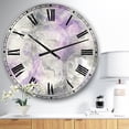 thumbnail image 2 of DesignArt Watercolor Minimal Purple Tones III Large Wall Clock, 2 of 2