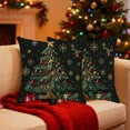 thumbnail image 6 of Gumesh Natural Linen Christmas Pillow Cover with Embroidery-Style Print, Nordic Holiday Sofa Decor with Hidden Zipper, Machine Washable Cushion Case for Living Room, 6 of 6