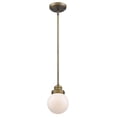 thumbnail image 5 of Portsmith 1-Light Raw Brass Pendant With White Globe Shade, 5 of 5