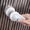 thumbnail image 4 of (Gray) Handheld electric spin scrubber, 3 replaceable brush heads, 4 of 5