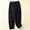 Black pants for women, variant on Wycnly Womens Long Pants Business High Waist Button Loose Wide Leg Straight Trousers Casual Solid Cotton Linen Pants with Pocket Black XL