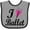 Heather and Black, variant on Inktastic I Heart Ballet Dance Ballerina Girls Baby Bib