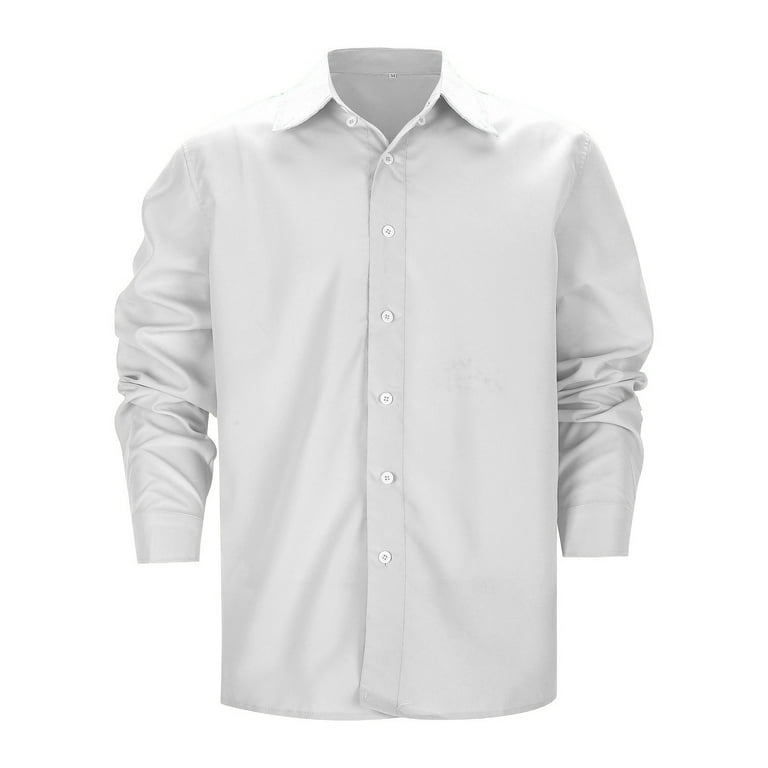 collarless dress shirt white Men's Grandfather Shirt, 100% Cotton Formal Tunic Winter and Spring Linen Shirt Collarless