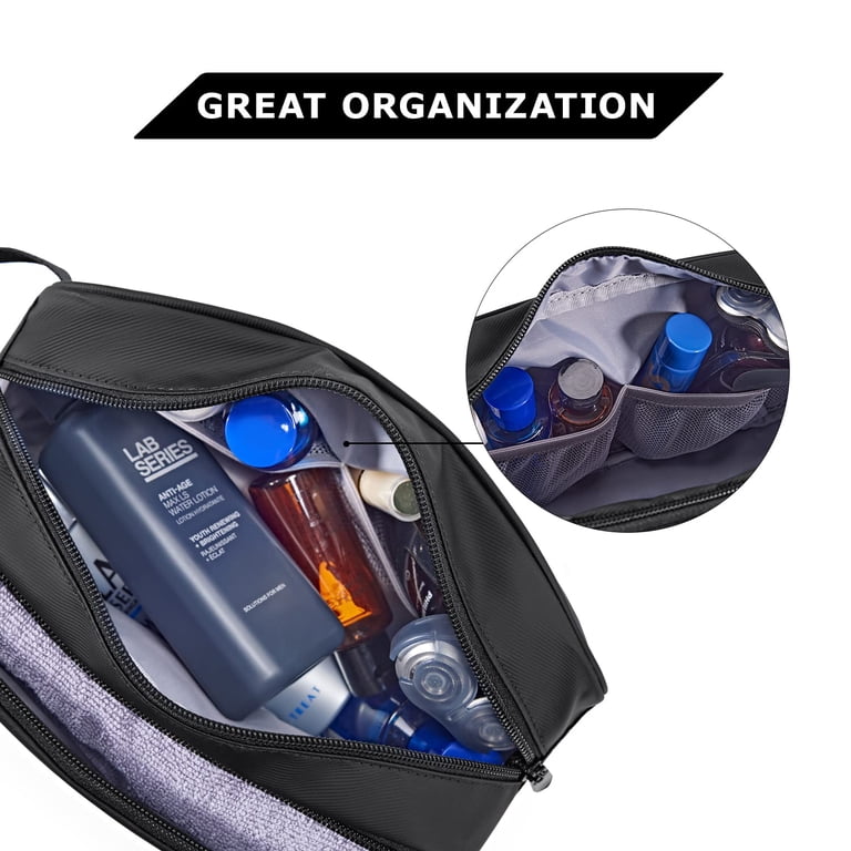 best toiletry bag travel handles zipper Gonex Canvas for Men Come with a built Medium Foldable Hanging Toiletry Bag