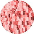 thumbnail image 1 of Ahgly Company Machine Washable Indoor Round Abstract Red Modern Area Rugs, 8' Round, 1 of 4