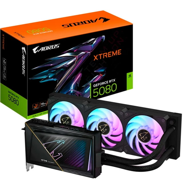Tarjeta de Video AORUS GeForce RTX 5080 XTREME WATERFORCE 16GB GDDR7 GV-N5080AORUSX W-16GD