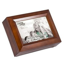 Cottage Garden Place 4x6 Photo Here You Are My Sunshine Dark Wood Finish Jewelry Music Box - You Are My Sunshine