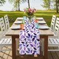 thumbnail image 4 of Table Runners 72 Inches Long Dress Scarves, Spring Purple Leaves Farmhouse Kitchen/Dining Table Runner, Coffee Tablerunners, Country Leaf Plants Pastoral 14x72 Inch, 4 of 9