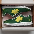 thumbnail image 3 of St Patricks Day Shoes for Women Breathable Running Sneakers Men Green Four Leaf Clover Shoes for Irish Festival Gift White Size 8.5, 3 of 5