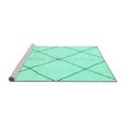 thumbnail image 2 of Ahgly Company Machine Washable Indoor Rectangle Solid Turquoise Blue Modern Area Rugs, 2' x 5', 2 of 4