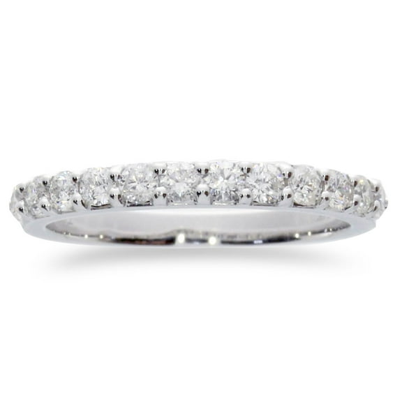 14K White Gold .78 ct Diamond Band Ring