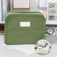 thumbnail image 4 of Big Capacity Pencil Case Canvas Large Storage Pouch Pen Holder Simple Stationery Bag - dark green, 4 of 6