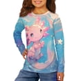 thumbnail image 3 of FUIALDOLG Kawaii Axolotl Toddler Boy Long Sleeve Shirts 2-Pack Boys Pullover T-Shirt Graphic Kids Soft Basic Tops for 11-12 Years, 3 of 6