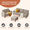 thumbnail image 6 of Pingliang Home Sectional Sofa with Storage Ottoman and Loveseat, 3 Seat L Shaped Couch with Side Pockets and 2 Seat Small Sofa,Living Room Furniture Set for Home Apartment Office Studio, 6 of 7