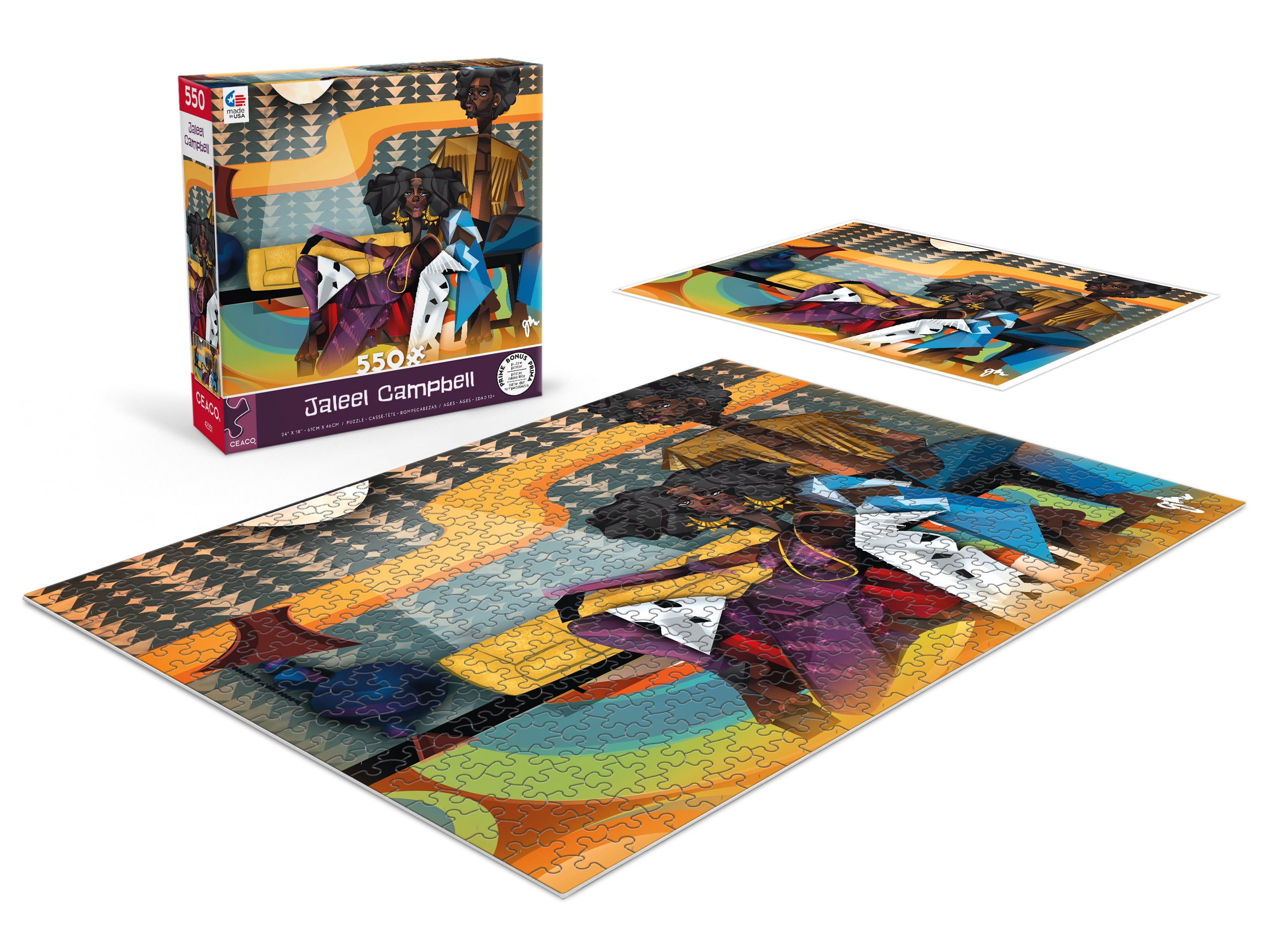 Ceaco - Jaleel Campbell - Got To Give It Up - 550 Piece Interlocking Jigsaw Puzzle