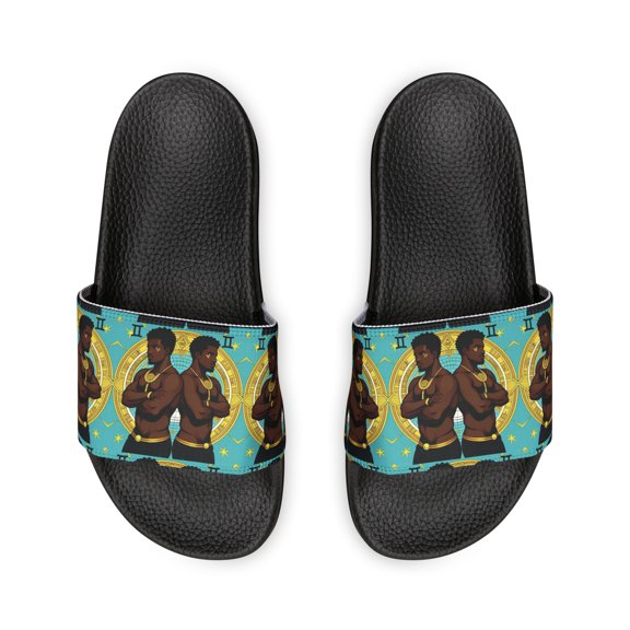 Gemini Zodiac Men's PU Slide Sandals