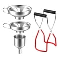 thumbnail image 2 of TIMIFIS Stainless Steel Funnel, Kitchen Funnel, with Preserving Jars Lifter and Filter for Transferring Spices, Liquids, Beans Kitchen Gadgets, 2 of 8