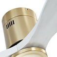 thumbnail image 3 of Electric Fans 52 Inch Low Profile Ceiling Fan DC 3 Solid Wood Fan Blade Noiseless Reversible Motor Remote Control Without Light,Ceiling Fans, 3 of 8