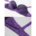 thumbnail image 4 of French Style Color Block Lace Patchwork Peasleeves Floral Print Sexy Bra, 4 of 4