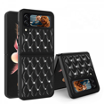 thumbnail image 1 of Leather Phone Case Compatible with Samsung Galaxy Z Flip 4 5G 2022 ,Anti-Drop Shockproof Luxury Proective Cover, 1 of 4