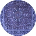 thumbnail image 1 of Ahgly Company Indoor Round Persian Blue Traditional Area Rugs, 6' Round, 1 of 4