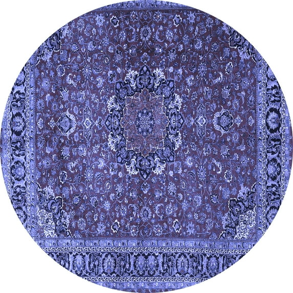 Ahgly Company Indoor Round Persian Blue Traditional Area Rugs, 6' Round