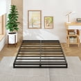 thumbnail image 2 of Lutown-Teen 5 inch Bed Frame Queen Size Heavy Duty Steel Slat Support Metal Platform Queen Bed Frame No Box Spring Needed, Easy Assembly, Black, 2 of 6