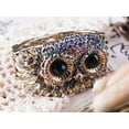 thumbnail image 5 of Cuff Bangle Bracelet Antique Owl Bird Face Crystal Rhinestone For Womens Costume, 5 of 6