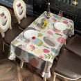 thumbnail image 2 of Cute Hedgehog Pattern with Pioneer Flower Rectangle Tablecloth 60"x120",Waterproof Polyester Rectangle Table Cloth, Wipeable Spillproof Polyester Tablecloth for Dining, Camping, Indoor and Outdoor, 2 of 6