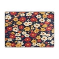 thumbnail image 5 of Yayeee Area Rugs for Living Room 5.2'x4' Non Slip Washable Bedroom Floor Carpet, Red Floral, 5 of 5