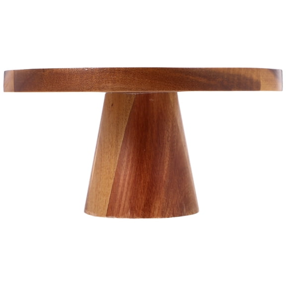 OUNONA Wood Cake Stand for Display with Smooth Finish and Wide Application Light Brown 7.5 Inch