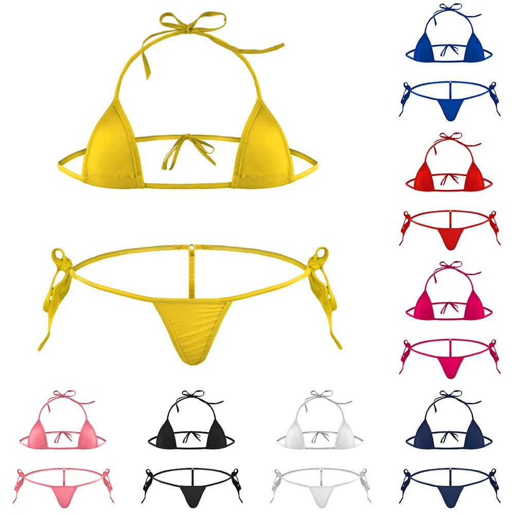 BUYISI Womens Brazilian Swimwear Thong Bikini Set Bra G