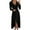 Black, variant on Odeerbi Dresses for Women 2025 Fall Dresses Fashion Erogenous Casual Buttocks V-Neck Solid Slimming Long Leeve Dress Green