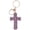 Purple, variant on Cross Keychain,Jesus Key Chain Christian Car Accessories Handmade Soft Cross Keychain Cute Decor for Women Men Gifts,Purple