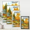 thumbnail image 4 of Designart 'Autumn Forest By The Lake Side I' Lake House Framed Canvas Wall Art Print, 4 of 5