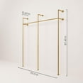 thumbnail image 3 of pamo Industrial Pipe Clothing Rack Gold - 440 lbs Capacity - Wall Mounted Clothes Rack and Walk In Closet for Wardrobe, 3 of 8