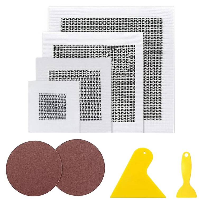 nbuaila 1 Set Wall Repair Patch Kit Self Adhesive Strong Stickiness  Aluminum 2/4/6/8 Inch Wall Patch Hole Fixer Repair Kit for Office 