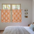 thumbnail image 3 of Orange White Geometric Kitchen Curtains 45 Inch Length, Modern Abstract Art Tiers Curtains for Bathroom Bedroom Cafe, Light Filtering Small Window Treatment Short Tiered Drapes 2 Panels 42"Wx45"L, 3 of 8