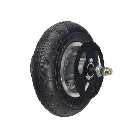 AlveyTech 200x50 (8"x2") Rear Wheel Assembly for Chain Drive Razor E200 Scooter (Versions 36+) - Replacement Wheels for Electric Razor Scooters, Parts Included are Tire, Inner Tube, Brake, Sprocket
