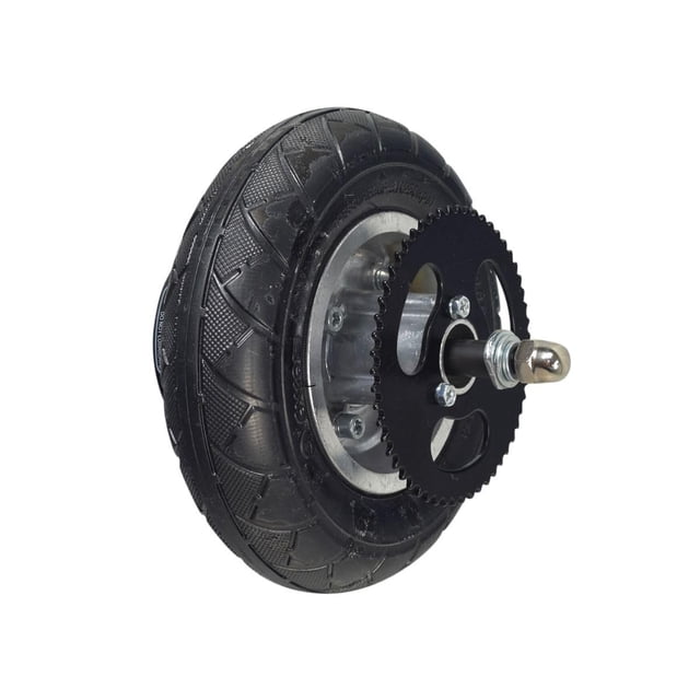 AlveyTech Roue Arrière 200x50 (8"x2") pour Chaîne Entraînement Razor E200 Scooter (Versures 36+) - Roues de Remplacement pour Razor Électriques, Pièces Incluses Sont Pneu, Chambre à Air, Frein, Pignon