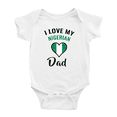thumbnail image 1 of J'aime Mon Papa Nigérian, Drapeau en Forme de Cœur, Mignon Cache-Couche pour Bébé Garçon Fille, 1 of 5