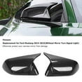 thumbnail image 3 of 2pcs Door Mirror Cover Cap Left Right Horn Style Replacement for Ford Mustang 2015‑2022 Carbon Fiber, 3 of 5