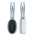 thumbnail image 6 of (2 pack) Conair Mid-Size Cushion Brush and Comb Set, Travel-Friendly Detangling Duo for All Hair Types, 6 of 13