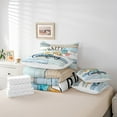thumbnail image 4 of Erosebridal Cartoon Car Bedding Sets King Size,Happy Camping Bed in a Bag King size,Lodge Cabin Bedding King Size,Breathable Boys Bedroom Decor,Reversible,7-Piece, 4 of 6