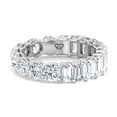 thumbnail image 2 of Darla - 4 Carat Double Shape Round and Emerald Diamond Eternity Band, 2 of 4