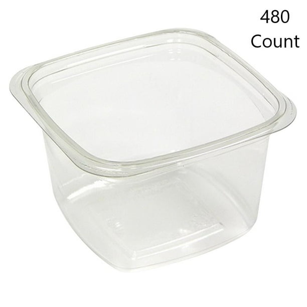 Pactiv PWP APET Plastic Tamper Resistant Square Deli Container Clear