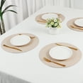 thumbnail image 7 of Unique Bargains Set of 6 PU Placemats for Kitchen Beige 15*15in, 7 of 7