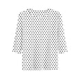 thumbnail image 5 of Gaukiv Womens Half Length Sleeve Tops Polka Dot Shirts Crew Neckline Blouses Gray S, 5 of 6