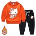thumbnail image 2 of Hello Kitty otoño e invierno nuevos niños traje con capucha niños y niñas dibujos animados más terciopelo cálido pantalones de manga larga traje de dos piezas, 2 of 5
